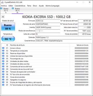 SSD Kioxia Exceria 1TB NVMe M.2 2280