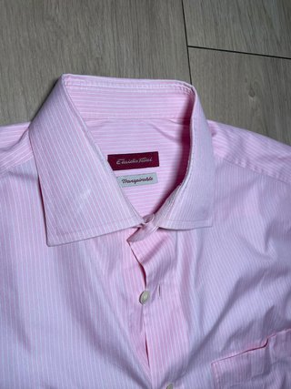 Camisa Emidio Tucci Rayas Rosas Talla L