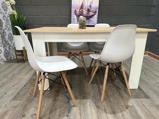 Mesa 140cm y 4 Sillas Comedor