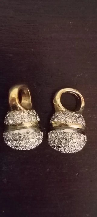 Pendente Mezza Sfera Brillante tono Oro