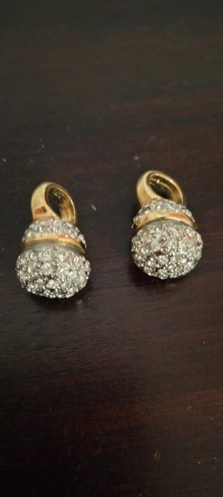 Pendente Mezza Sfera Brillante tono Oro