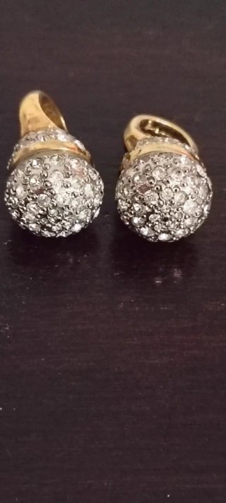Pendente Mezza Sfera Brillante tono Oro