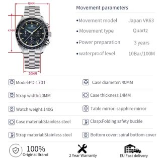 Reloj Pagani Design Cronógrafo Hombre
