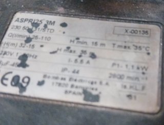 Bomba de pozo marca espa modelo aspri 25.