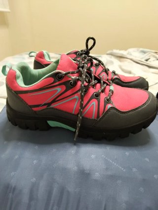 Zapatillas montaña niña rosa y turquesa