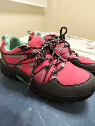 Zapatillas montaña niña rosa y turquesa