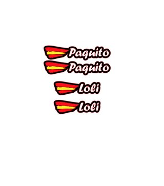 Pegatinas Paquito Loli Bandera España