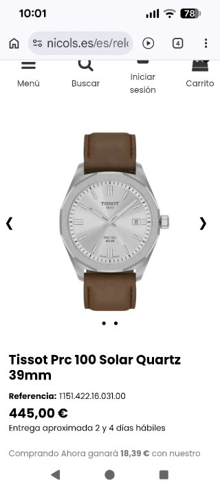 Reloj Tissot Solar Nuevo