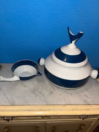 Sopera y Cacito Sargadelos Azul Y Blanco