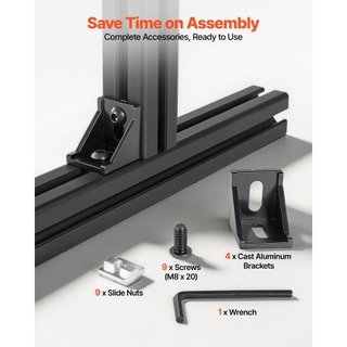 4PCS 4040 Aluminum Extrusion Profile, 15.75 Inch 4