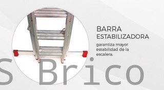 Escalera Aluminio 3x9 - 2,5+2,5+2,5 M - 66x25mm