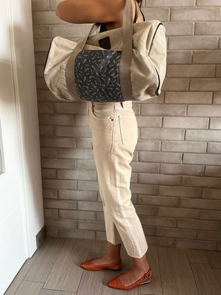 Bolsa de viaje UNISEX lona tostada efecto desgaste