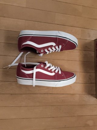 Zapatillas Vans Rojas y Blancas