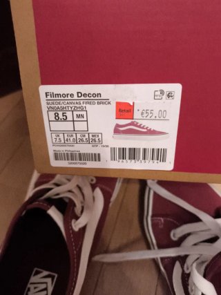 Zapatillas Vans Rojas y Blancas