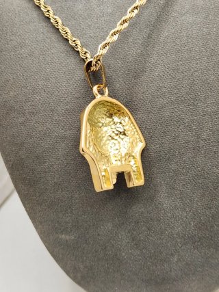 Colgante Faraón grande Acero Chapado Oro