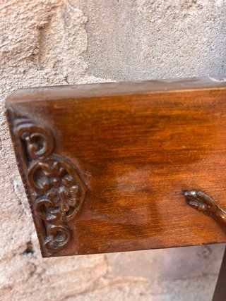 Crucifijo antiguo madera y bronce - 48 x 29
