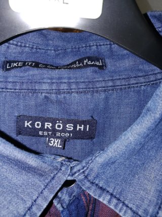 Camisa Koroshi cuadros azul y rojo