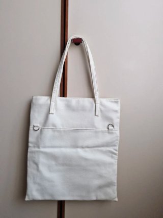 Borsa ecopelle avorio shopper