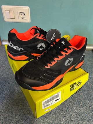 Zapatillas Padel jhayber Talla 41 Negro Naranja/az