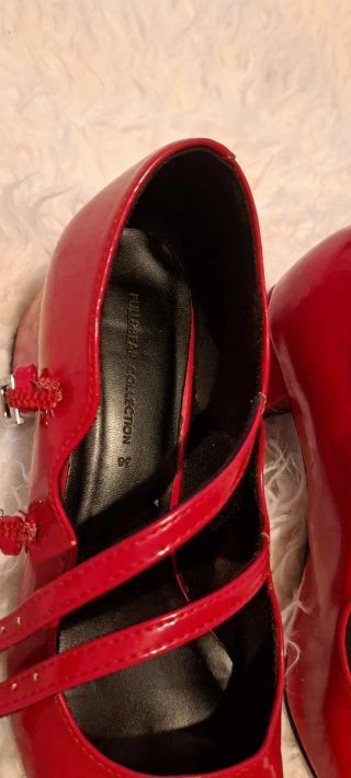 Zapatos rojos Mary Jane mujer