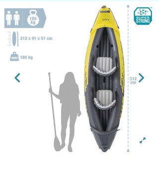 KAYAK HINCHABLE EXPLORER K2 INTEX + carrito
