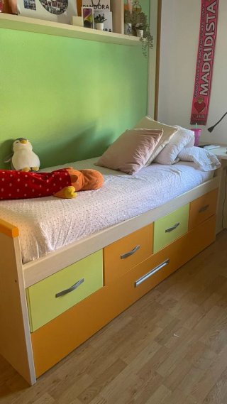 Dormitorio juvenil con cajones