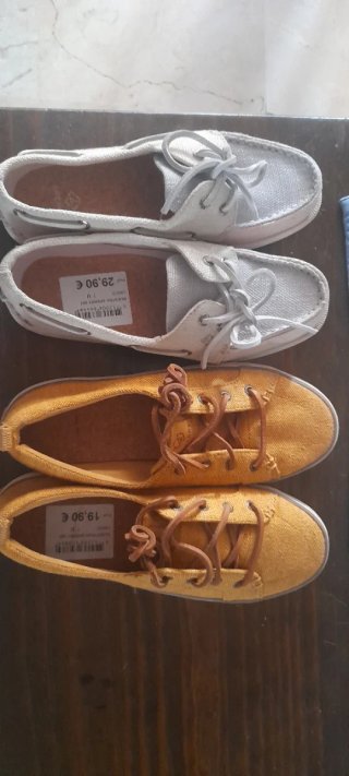 Zapatos Sperry Mujer Blancos y Amarillos