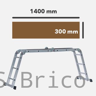 Escalera Multiflex Aluminio Profesional 4x3 Peldaños