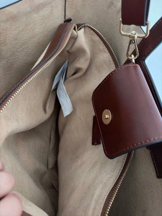 Bolso shopper estructurado coñac