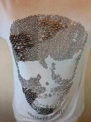 Camiseta Philipp Plein Calavera Strass