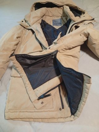 Cazadora Zara Hombre Beige y Negra
