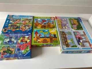 Lote 4 Puzzles Ravensburger Paw Patrol, PJ Masks,