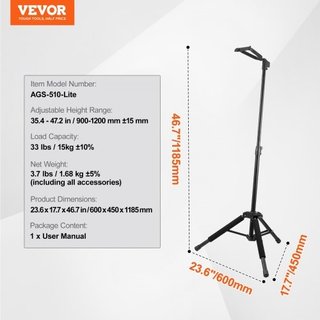 Tripod Guitar soporte Standing Piso plegable 900-1
