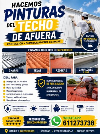 Pintura Impermeable para Techos Exteriores