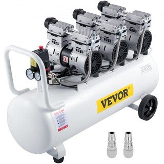 Compresor de Aire 22 Galones Ultra Silencioso Compresor de Aire Sin Aceite Tanque de 80L Compresor de Aire Silencioso Compresor Sin Aceite de 2.2KW Bajo ruido con Válvula de Solenoide Segura