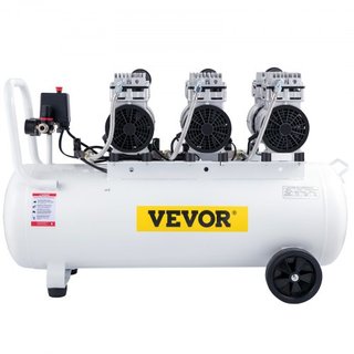 Compresor de Aire 22 Galones Ultra Silencioso Compresor de Aire Sin Aceite Tanque de 80L Compresor de Aire Silencioso Compresor Sin Aceite de 2.2KW Bajo ruido con Válvula de Solenoide Segura