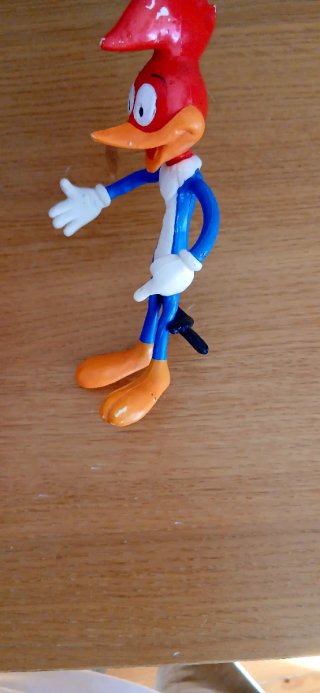 Figura goma Pájaro Loco vintage