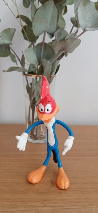 Figura goma Pájaro Loco vintage