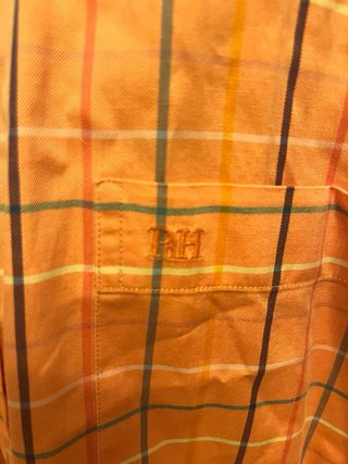 Camisa Pedro del Hierro cuadros naranja Talla L
