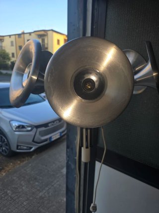 Lampada vintage acciaio anni 60/70