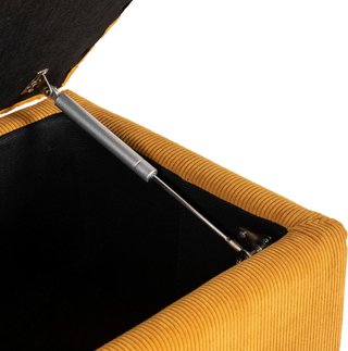 Banco de Cama con Espacio de Almacenamiento de 47L, Banco de Almacenamiento de Poliéster para Dormitorio y Entrada, 95X38X45Cm, Naranja