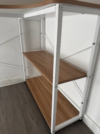 Escritorio de esquina madera y metal