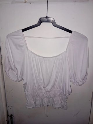 Camiseta Inside blanca manga abullonada