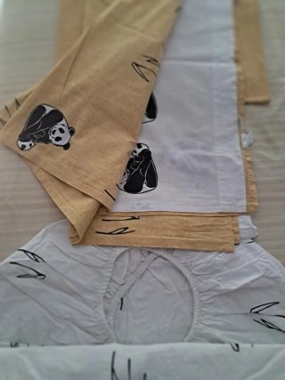 Juego sábanas 90cm pandas algodón