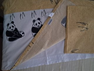 Juego sábanas 90cm pandas algodón