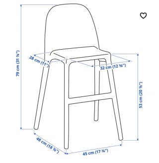 Sillas altas Urban Ikea blancas (2 unidades)