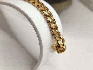 Conjunto Cubano Acero Quirúrgico Chapado Oro