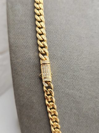 Conjunto Cubano Acero Quirúrgico Chapado Oro