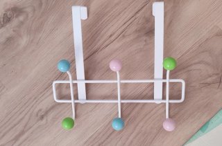 Perchero infantil puerta 6 ganchos
