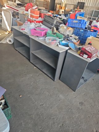 Estantería modular madera y plástico